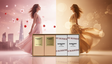 Load image into Gallery viewer, Burberry Women's 4pc Eau de Parfum Gift Set – Burberry Her & Burberry Goddess (4 x 5ml) Elegant. Modern. Unmistakably Burberry.