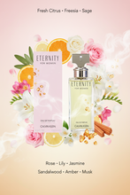 Load image into Gallery viewer, Calvin Klein Eternity for Women Eau de Parfum – 1.6oz/50ml & 3.3oz/100ml Timeless. Elegant. Endlessly Feminine.