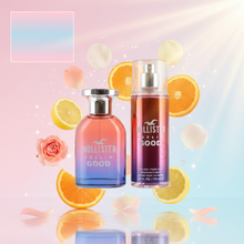 Load image into Gallery viewer, Hollister Feelin' Good 2pc: 1.7oz EDP Spy & 4.2oz Body Mist Set - Fresh. Uplifting. Feel-Good Energy.