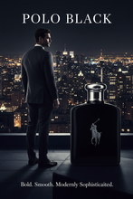 Load image into Gallery viewer, Polo Black Eau de Toilette for Men β Available in 1.36 oz / 40ml, 2.5 oz / 75ml & 4.2 oz / 125ml Bold. Smooth. Modernly Sophisticated.