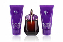 Load image into Gallery viewer, Theirry Mugler Alien 3pc set: 1oz EDP Spray, 2x 1.7oz Body lotion - Radiant. Mysterious. Unforgettable.