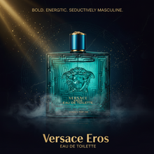 Load image into Gallery viewer, Versace Eros Eau de Toilette Spray for Men Bold. Energetic. Seductively Masculine.