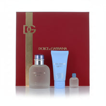 Load image into Gallery viewer, D&amp;G Light Blue for Men 3pc Gift Set: 2.5oz EDT, 1.7oz Shower Gel, &amp; 0.15 mini - Fresh. Mediterranean. Effortlessly Masculine.
