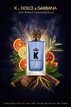 Load image into Gallery viewer, Dolce &amp; Gabbana K 1.6oz/50ml EDT Spray - Fresh. Regal. Effortlessly Charismatic.
