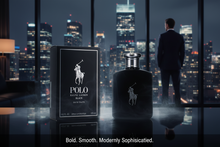Load image into Gallery viewer, Polo Black Eau de Toilette for Men – Available in 1.36 oz / 40ml, 2.5 oz / 75ml &amp; 4.2 oz / 125ml Bold. Smooth. Modernly Sophisticated.
