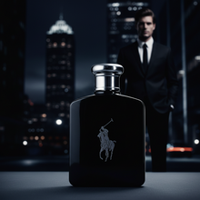 Load image into Gallery viewer, Polo Black Eau de Toilette for Men – Available in 1.36 oz / 40ml, 2.5 oz / 75ml &amp; 4.2 oz / 125ml Bold. Smooth. Modernly Sophisticated.
