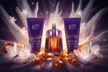 Load image into Gallery viewer, Theirry Mugler Alien 3pc set: 1oz EDP Spray, 2x 1.7oz Body lotion - Radiant. Mysterious. Unforgettable.
