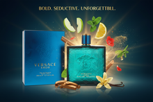 Load image into Gallery viewer, Versace Eros Eau de Toilette Spray for Men  Bold. Energetic. Seductively Masculine.
