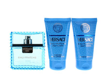 Load image into Gallery viewer, Versace Eau Fraiche Men's 3pc Gift Set 1.7oz EDT Spray, Shower Gel &amp; After Shave - Fresh. Clean. Confident.
